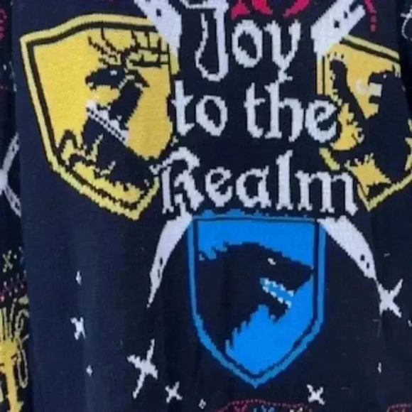 Game Of Thrones Joy To The‎ Realm Christmas Holiday Sweater Adult Sz Medium - Picture 3 of 12